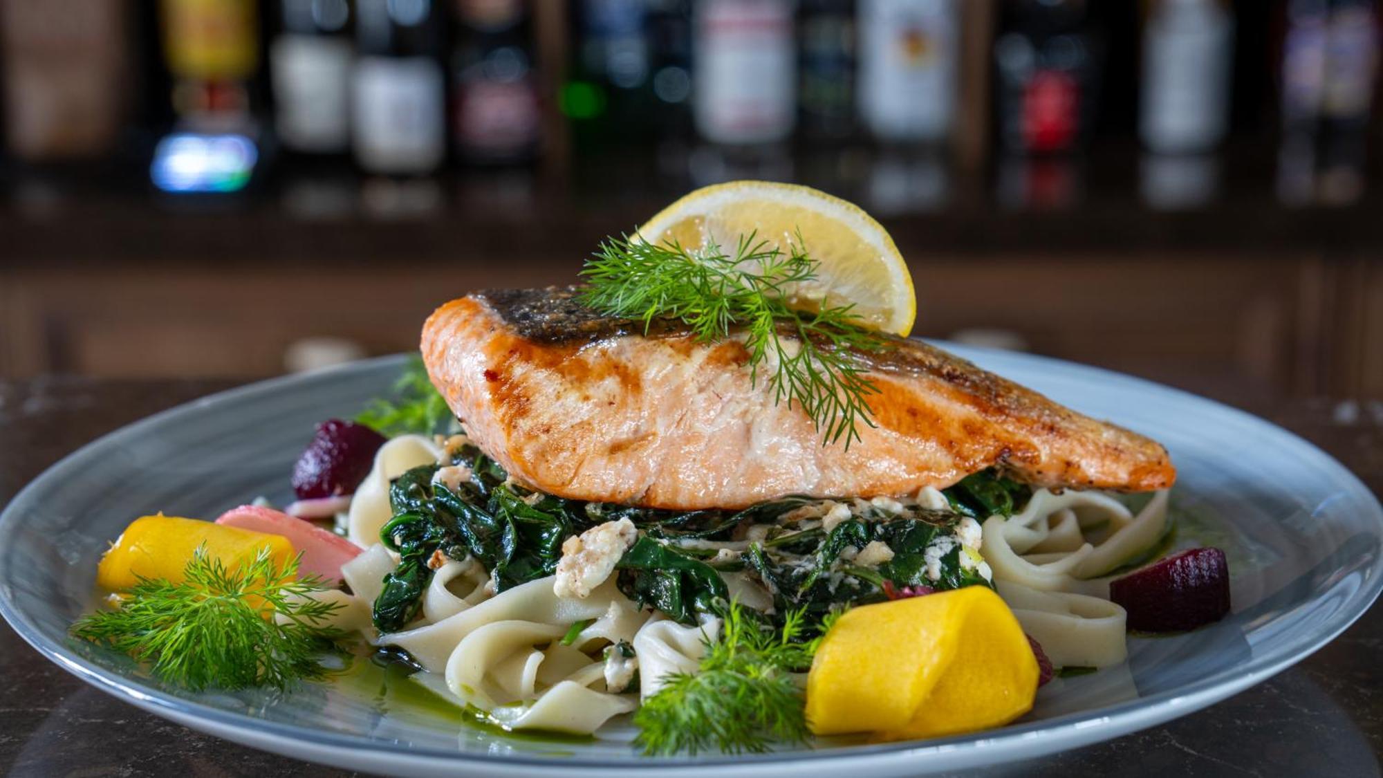 Boutique Odyseja & Spa Ciechocinek Ngoại thất bức ảnh Salmon with pasta
